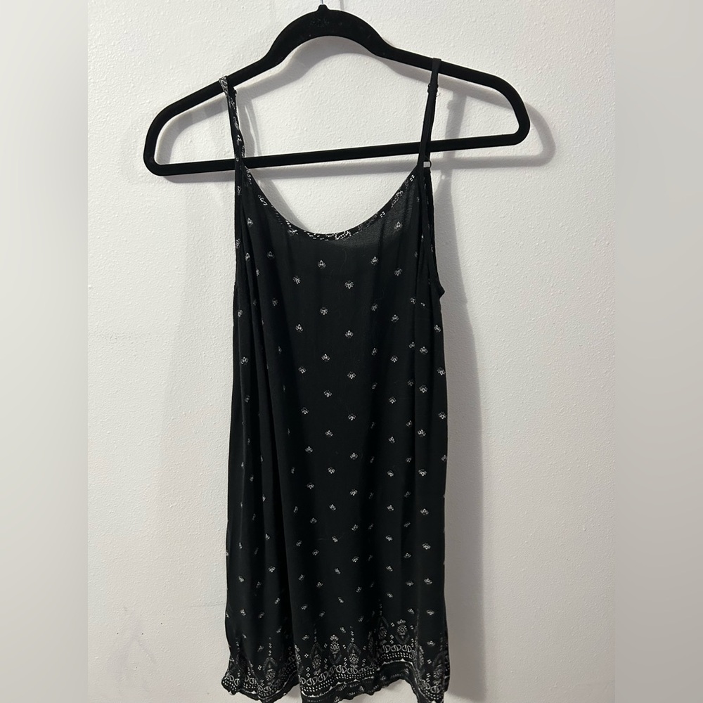 black dress with white accents